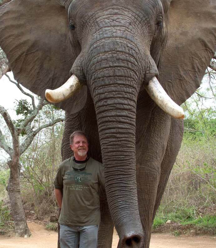 Steve Morvell and Elephant
