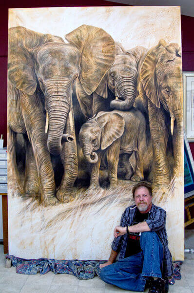 Steve Morvell - Commissions - Elephants